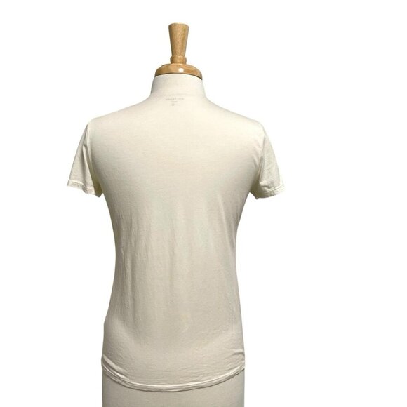 Mott & Bow Crew-Neck Marcy Tee T-Shirt Short Sleeve White size Medium - Picture 4 of 7